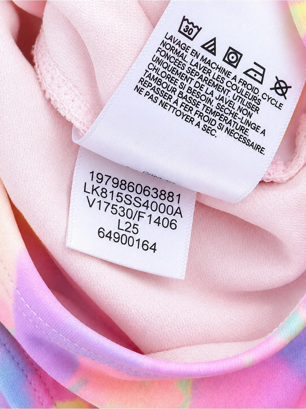 NWT Lands’ End Girls Tie-Dye One Piece Swimsuit Size S 6-7